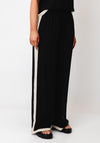 D.e.c.k by Decollage Contrast Linen Blend Trousers, Black