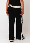 D.e.c.k by Decollage Contrast Linen Blend Trousers, Black