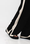 D.e.c.k by Decollage Contrast Linen Blend Trousers, Black