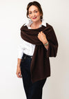 D.E.C.K By Decollage Wrap Over Scarf, Chocolate Brown