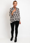 D.E.C.K By Decollage Ornate Print Tunic Top, Black