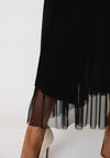 d.e.c.k By Decollage A-Line With Detail Midi Skirt, Black