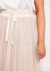 D.E.C.K By Decollage Tulle Midi Skirt, Beige