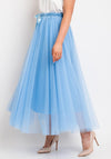D.E.C.K By Decollage Tulle Midi Skirt, Sky