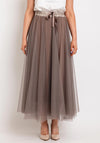 D.E.C.K By Decollage Tulle Midi Skirt, Taupe