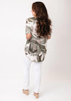 D.e.c.k by Decollage One Size Floral Short Sleeve Top, Green
