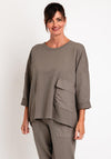 D.E.C.K. By Decollage One Size Utility Sweatshirt, Taupe