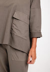 D.E.C.K. By Decollage One Size Utility Sweatshirt, Taupe