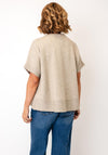 d.e.c.k By Decollage Short Sleeve Button Cardigan, Beige