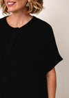 d.e.c.k By Decollage Short Sleeve Button Cardigan, Black