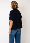 d.e.c.k By Decollage Short Sleeve Button Cardigan, Navy