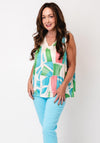 D.e.c.k by Decollage One Size Abstract Print Top, Blue