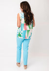 D.e.c.k by Decollage One Size Abstract Print Top, Blue