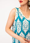 d.e.c.k by Decollage One Size Antique Print Cami, Teal