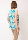 d.e.c.k by Decollage One Size Antique Print Cami, Teal