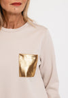 D.e.c.k by Decollage Gold Pocket Sweatshirt, Beige
