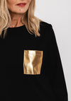 D.e.c.k by Decollage Gold Pocket Sweatshirt, Black