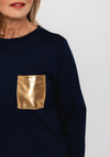 D.e.c.k by Decollage Gold Pocket Sweatshirt, Navy