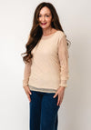 D.E.C.K By Decollage Mesh Long Sleeve Top, Beige
