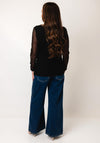 D.E.C.K By Decollage Mesh Long Sleeve Top, Black