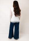 D.E.C.K By Decollage Mesh Long Sleeve Top, White