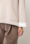d.e.c.k By Decollage Basic Crewneck Sweatshirt, Beige