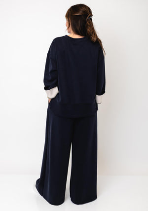 d.e.c.k By Decollage Basic Crewneck Sweatshirt, Navy