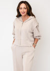 d.e.c.k By Decollage Zip Up Hooded Cardigan, Beige