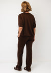 d.e.c.k By Decollage Bubble Hem Relaxed Top, Chocolate Brown