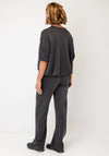 d.e.c.k By Decollage Bubble Hem Relaxed Top, Charcoal Grey