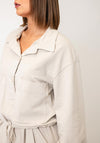 d.e.c.k By Decollage Button Up Short Jacket, Beige