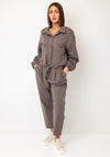 d.e.c.k By Decollage Short Button Up Jacket, Taupe