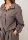 d.e.c.k By Decollage Short Button Up Jacket, Taupe