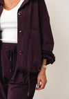 d.e.c.k By Decollage Button Up Short Jacket, Purple