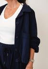 d.e.c.k By Decollage Button Up Short Jacket, Navy