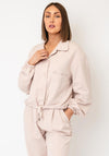 d.e.c.k By Decollage Button Up Short Jacket, Blush Pink