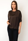 d.e.c.k By Decollage Drop Shoulder Top, Brown