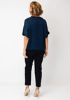d.e.c.k By Decollage One Size Round Neck Drop Shoulder Top, Navy
