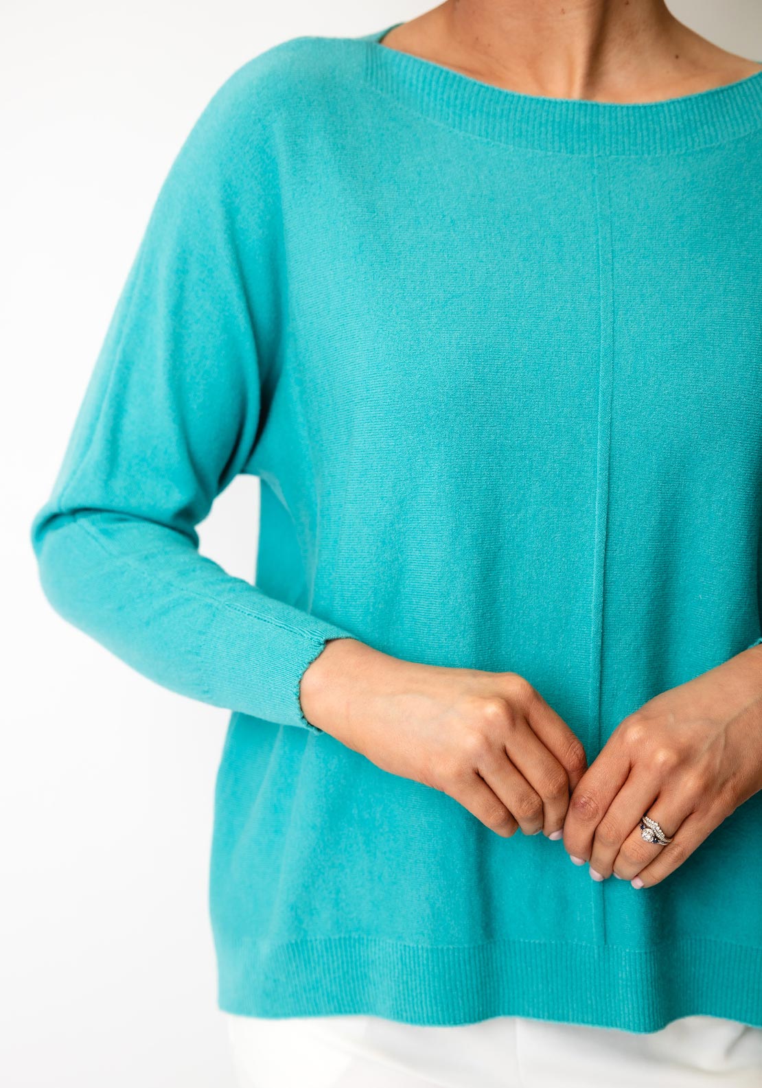 d.e.c.k by Decollage One Size Lightweight Jumper, Aqua