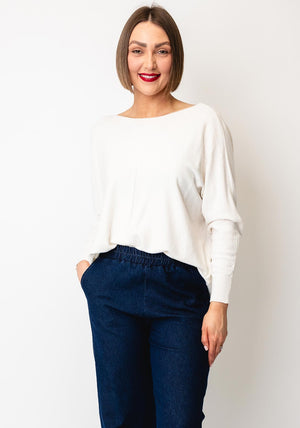 D.E.C.K By Decollage One Size Sweater, Cream