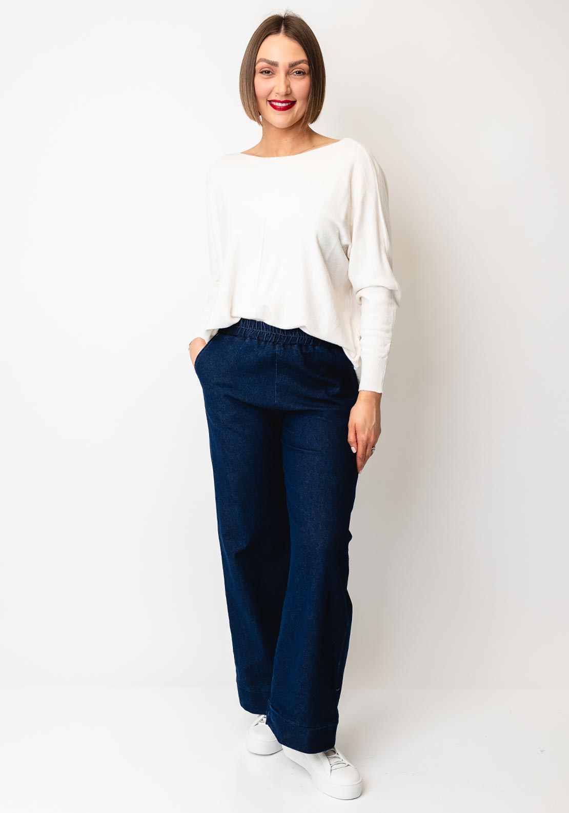 D.E.C.K By Decollage One Size Sweater, Cream