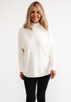 D.e.c.k by Decollage One Size Polo Neck Jumper, Cream