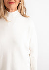 D.e.c.k by Decollage One Size Polo Neck Jumper, Cream