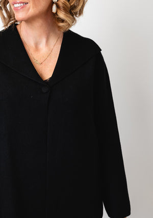 d.e.c.k by Decollage One Size Knit Jacket, Black