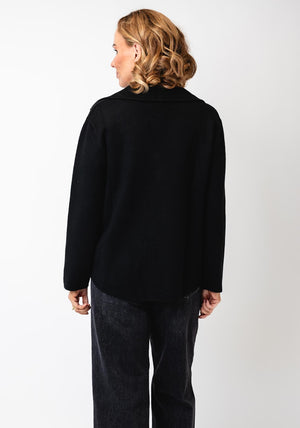 d.e.c.k by Decollage One Size Knit Jacket, Black