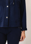 d.e.c.k By Decollage Hooded Button Up Jacket, Navy