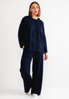 d.e.c.k by Decollage Asymmetrical Hem Sweatshirt, Navy