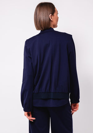 D.E.C.K By Decollage Zipped Bomber Jacket, Navy