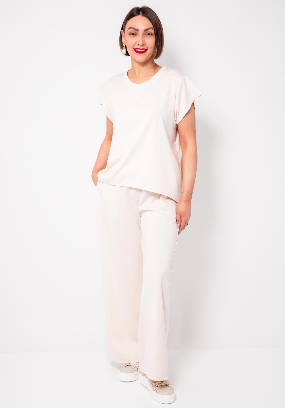 D.E.C.K By Decollage Short Sleeve T Shirt, Cream