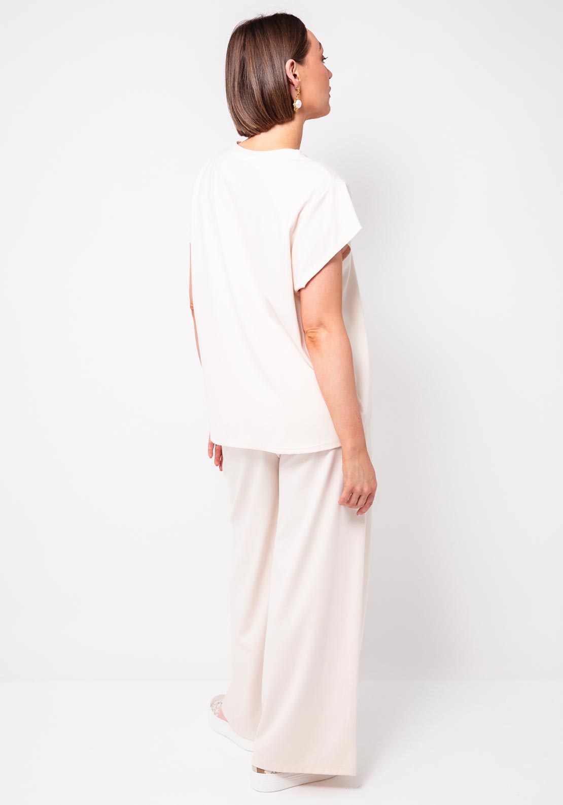 D.E.C.K By Decollage Short Sleeve T Shirt, Cream